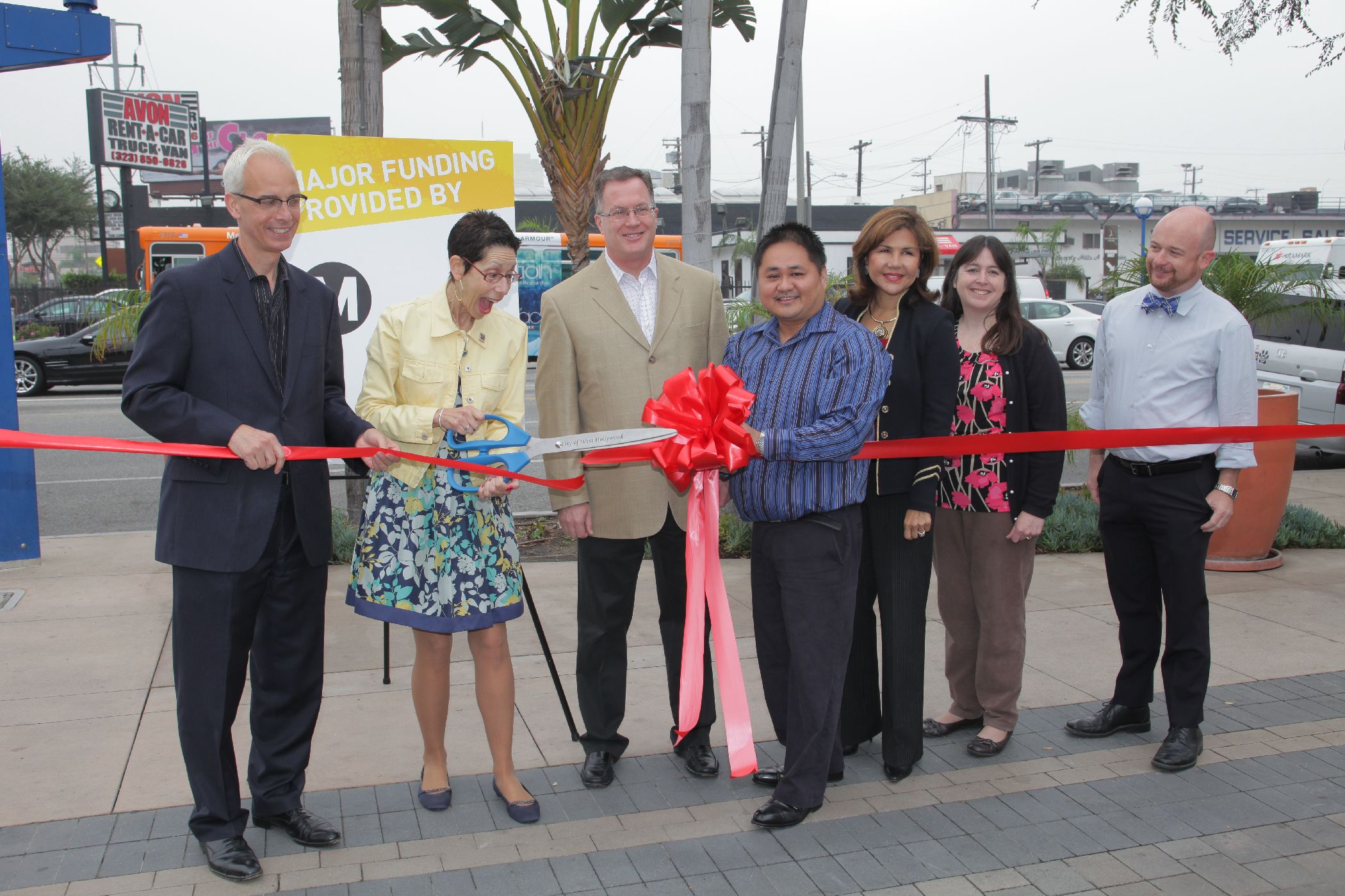 WeHo officials dedicate the new landscaping. Photos by Joshua Barash.