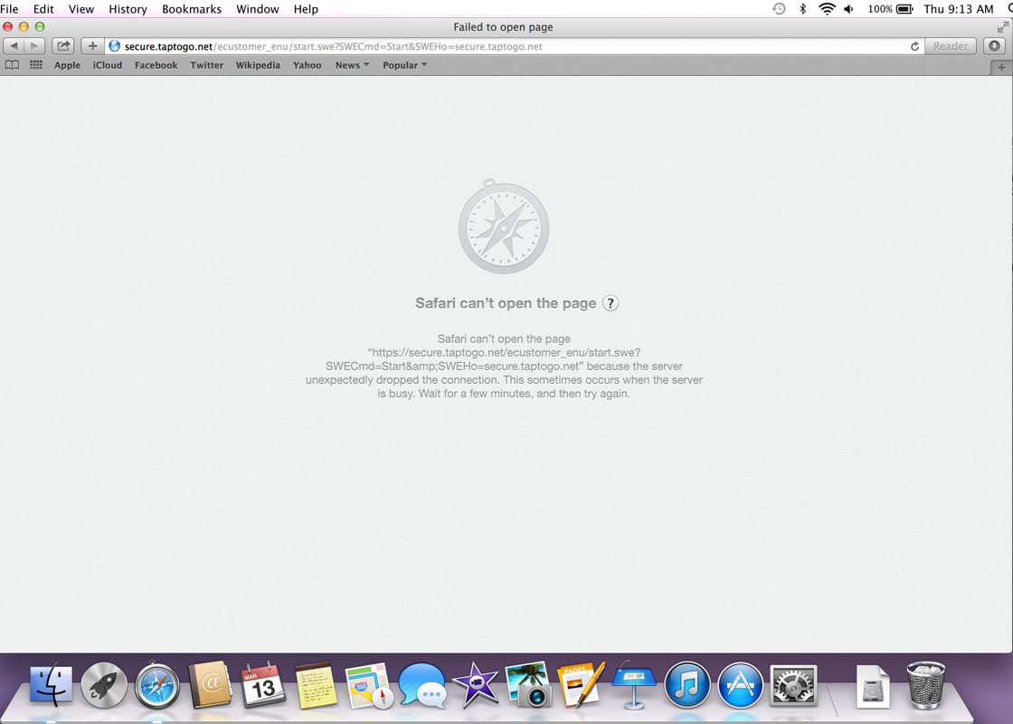 You can still view TAPtogo.net, but if you try to log in to your account, you may encounter this page.