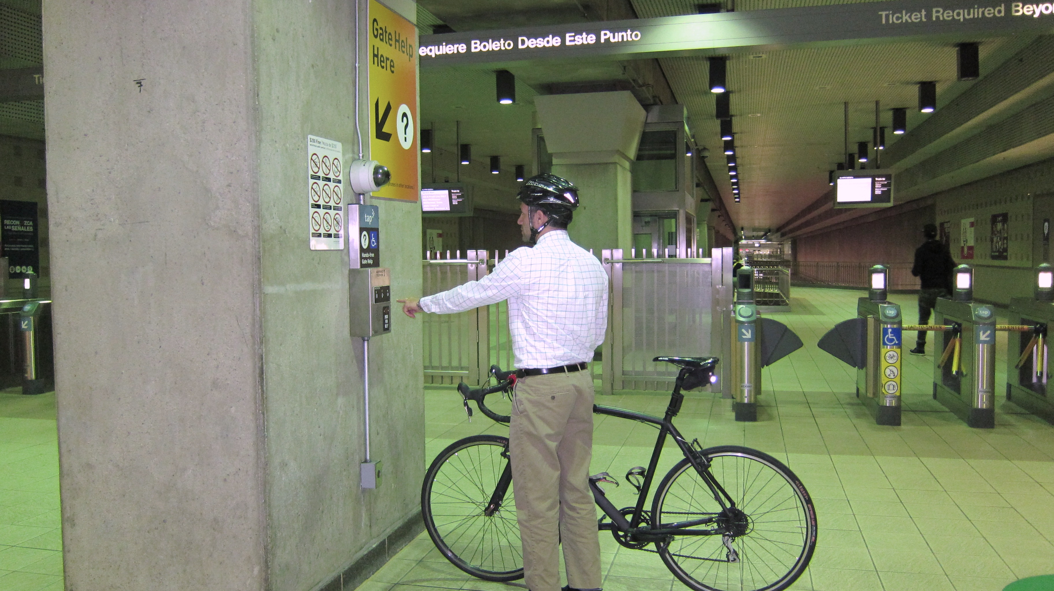 For a free ride on Bike to Work Day, May 15, use the Gate Help intercom to notify an attendant who will open the ADA gate for you!