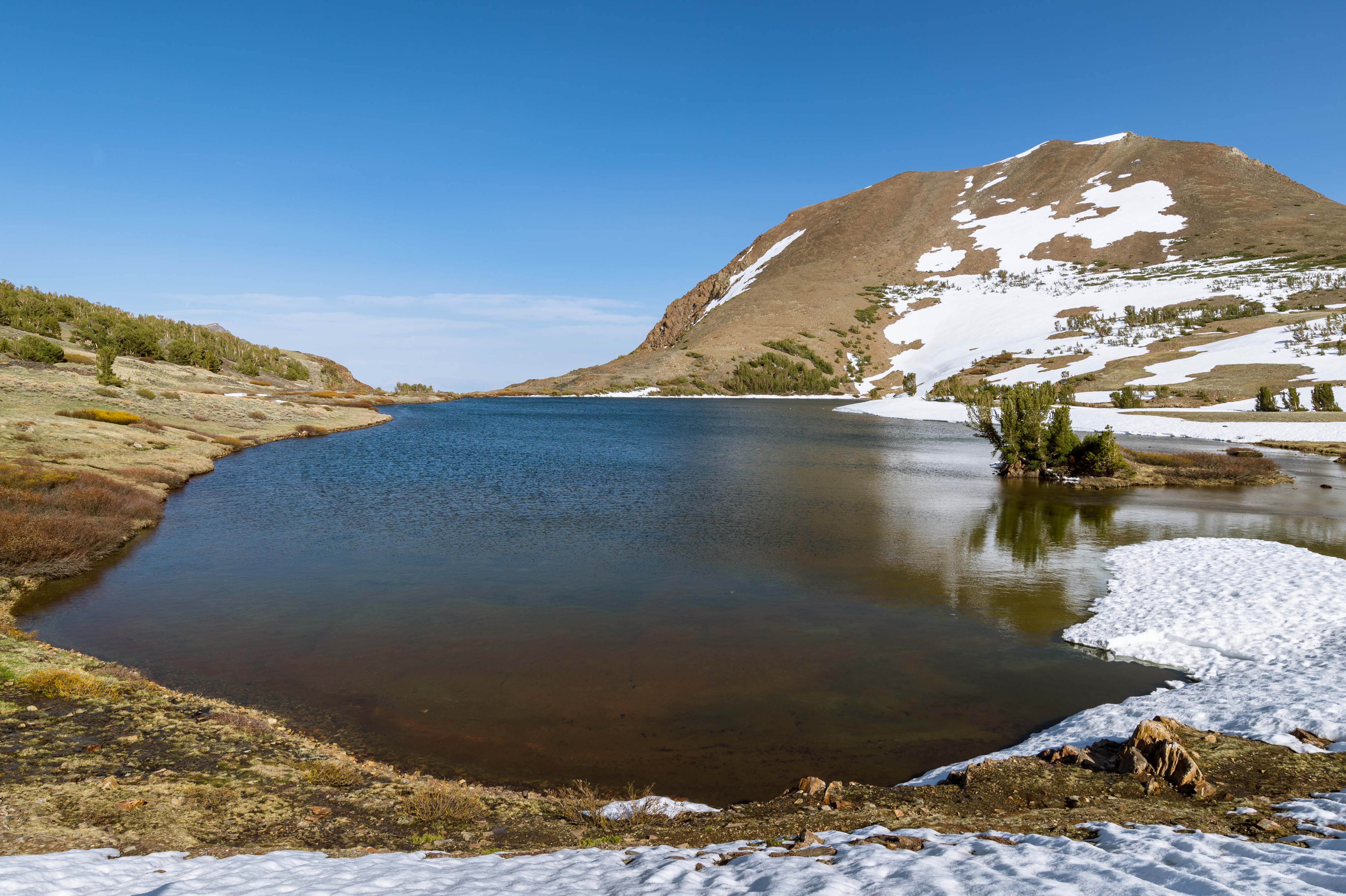 Speaking of the Eastern Sierra, here's a place served only by foot. Let's see if any readers can name that lake. Bonus points for naming the peak behind it. Photo by Steve Hymon.