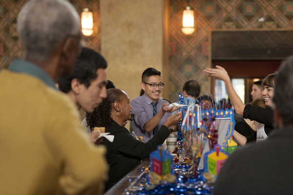 With artist Sarah Williams, we hosted “Thanksgivvukah Café,” a dessert giveaway celebrating the rare convergence of Thanksgiving and Hanukkah in the former Fred Harvey restaurant, a gorgeous space that’s usually closed to the public.