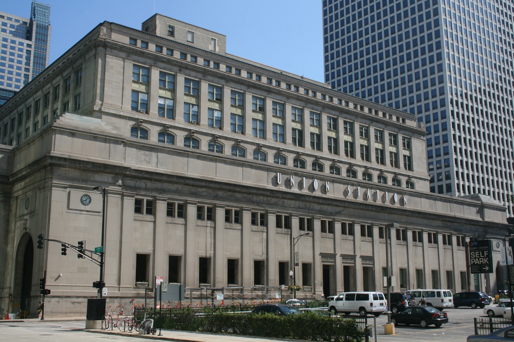 Chicago's Union Station is a little more workmanlike than Union Station here in L.A. Photo by Jeramey Jannene, via Flickr creative commons.