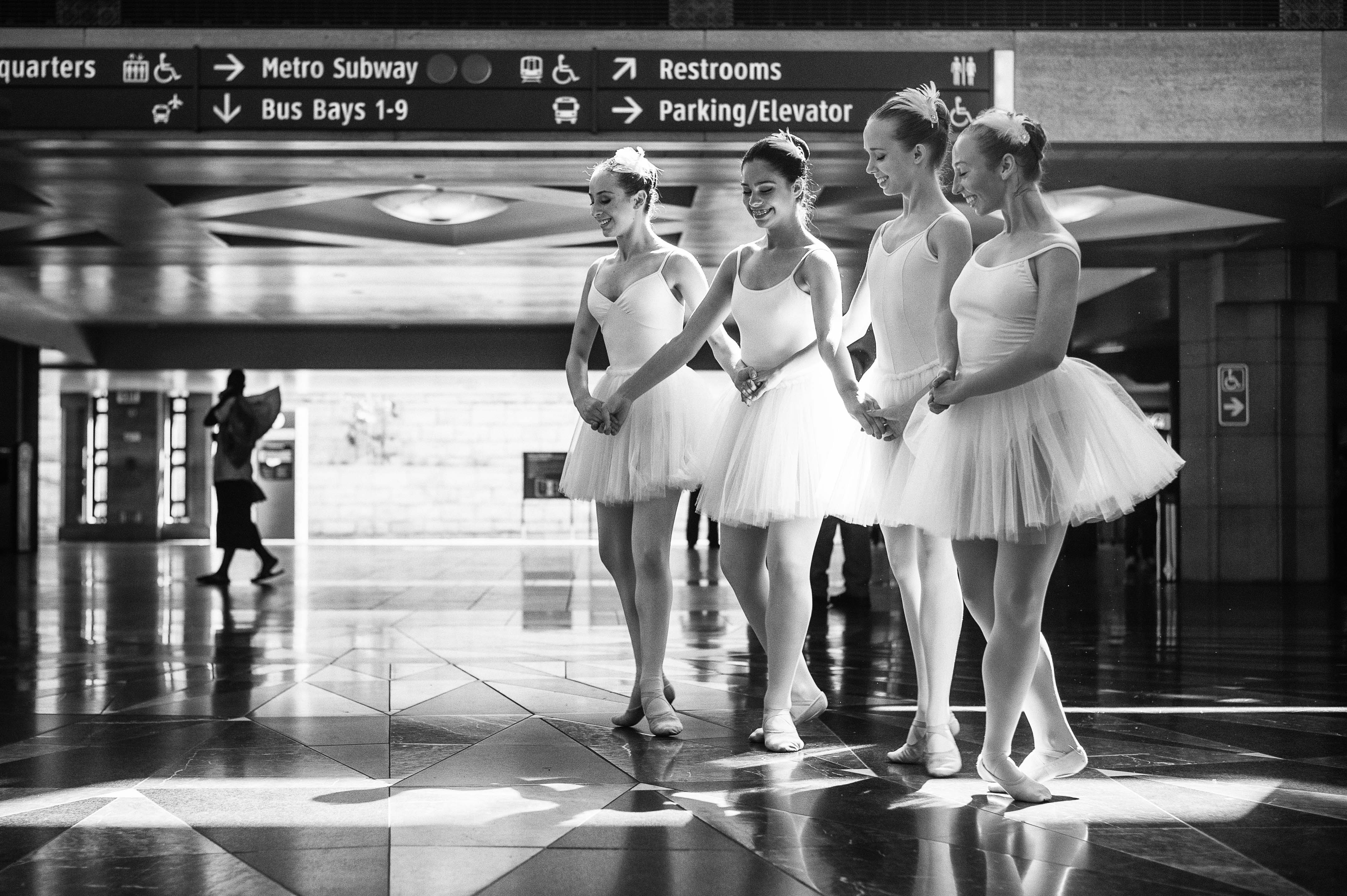 Metro is running a nice promotion with the Music Center -- if you Go Metro with a TAP card, you can save 20 percent on The Australian Ballet's performance of Swan Lake at the Music Center Oct. 9 to 12. As part of the promotion, four members of the XX performed at Union Station last week. The above photo was taken in the East Portal with an assistance from some great light filtered through the glass ceiling. I'll post some more pics soon. Photo by Steve Hymon/Metro.