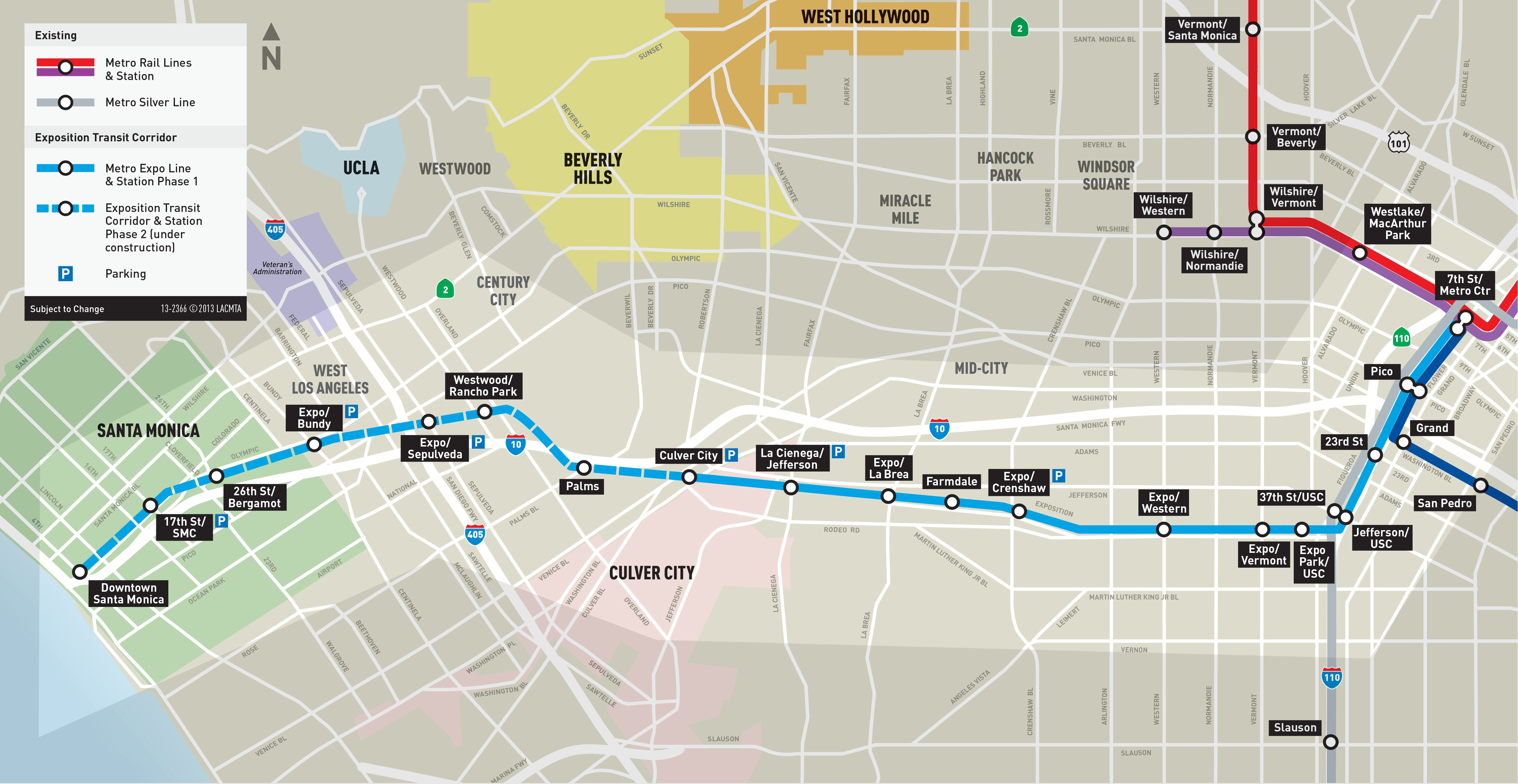 Los Angeles Metro Expo Line Map