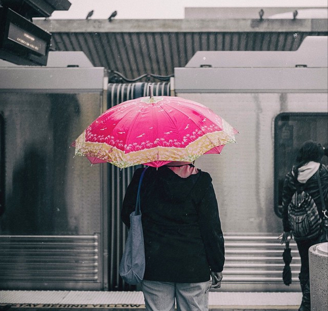 Yes, it's raining in L.A. Photo: Steve Hymon / Metro