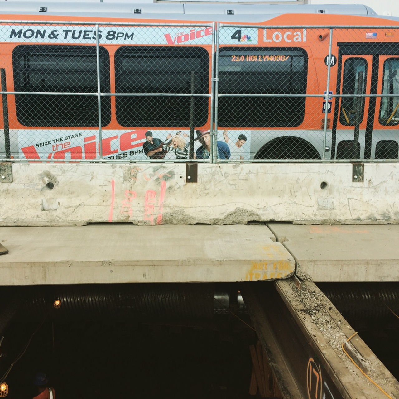 Work begins beneath Crenshaw Blvd. (Photo: Joseph Lemon/Metro)