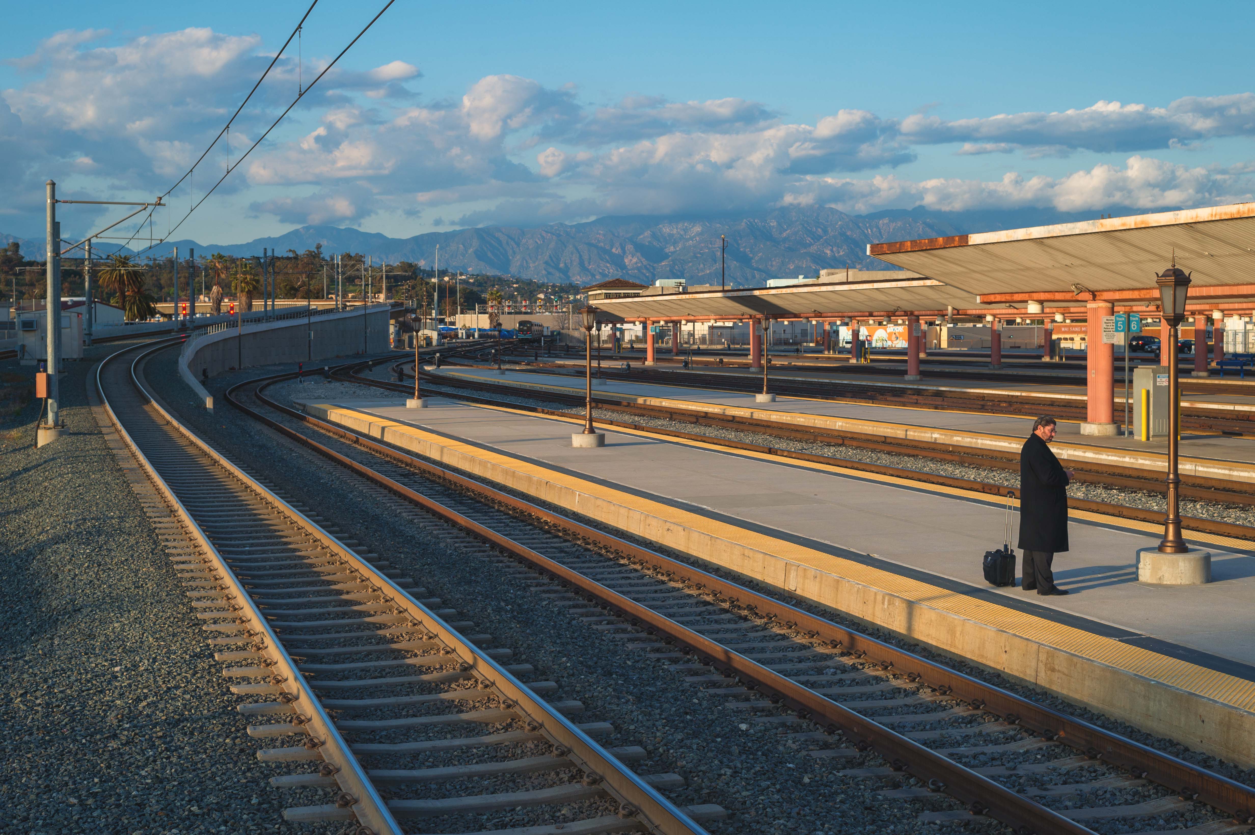 ART OF TRANSIT: Post-rain visibility at Union Station. Photo by Steve Hymon/Metro.