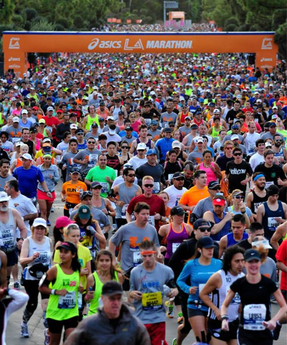 Photo of Over 20,000 runners via LA Marathon Official Facebook Page