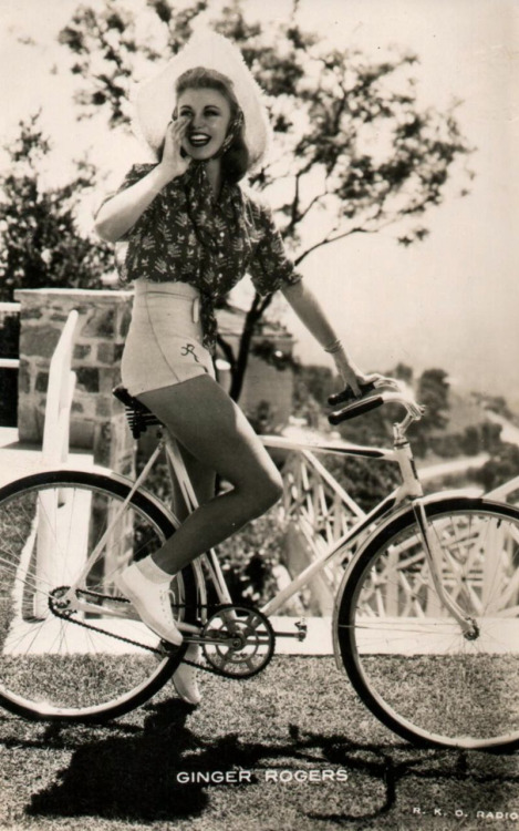 Ginger Rogers Carefree RKO Radio Pictures 1938 http://ridesabike.com