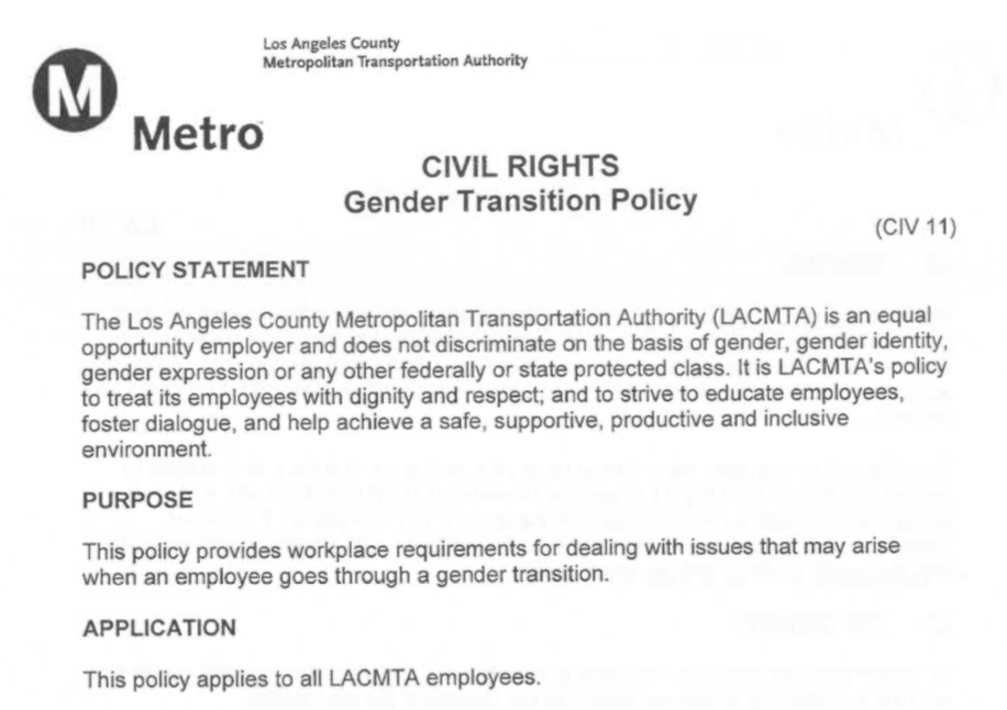 Metro adopts new employee gender transition policy The Source