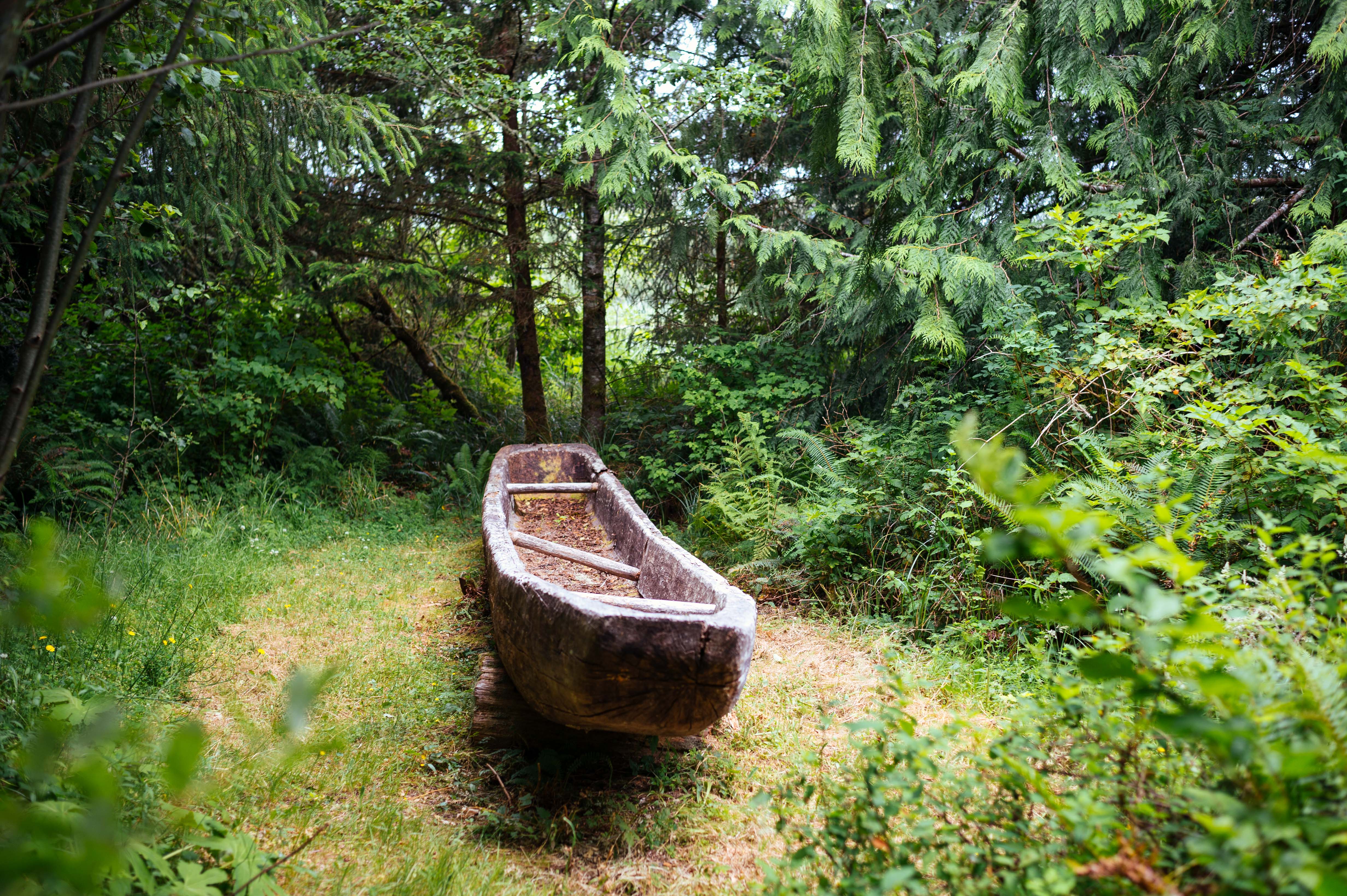 ART OF TRANSIT: Replica of a dugout canoe used by Lewis and Clark and the Corps of Discovery at Fort Clatsop National Historic Park near Astoria, Oregon. The explorers spent the soggy winter of 1805-06 at the fort. While I normally would offer massive hugs to our friends at the National Park Service, I thought the visitor center was just so-so and could have been so much better with some imagination (and Benjamins). Photo: Steve Hymon.