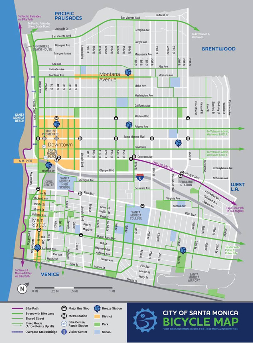 Map of hubs in pilot phase. (Map via Santa Monica Next)