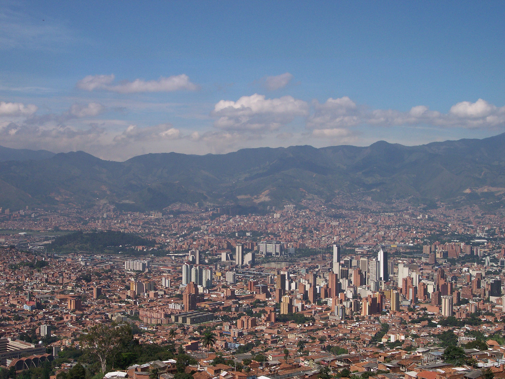 A good view of Medellin and the surrounding metro area. Photo by Jose Duque, via Flickr creative commons.