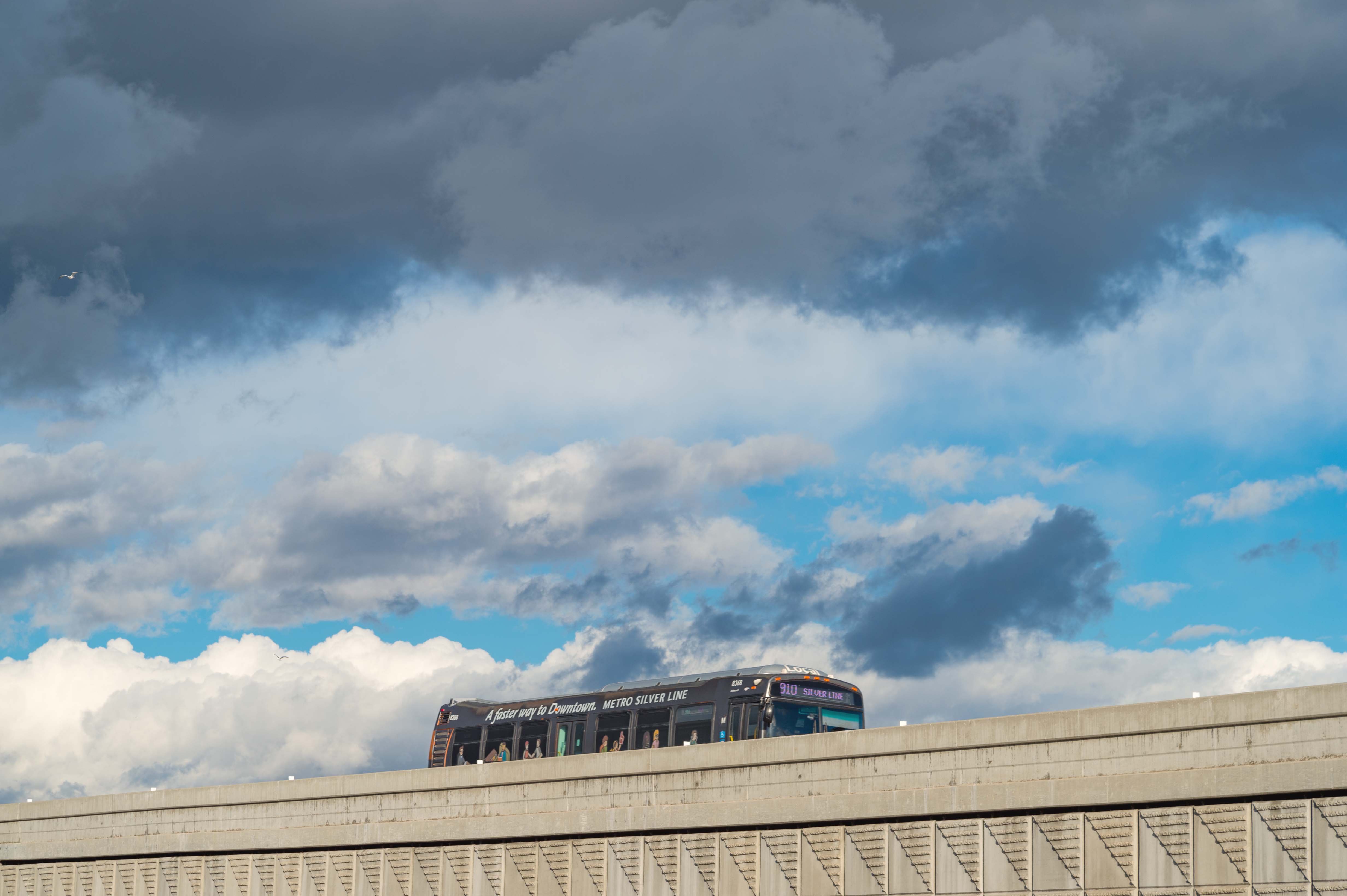I've been waiting for the right weather and light to take this pic for a while now. As seen from the Expo Line's Jefferson/USC Station. Photo by Steve Hymon/Metro.