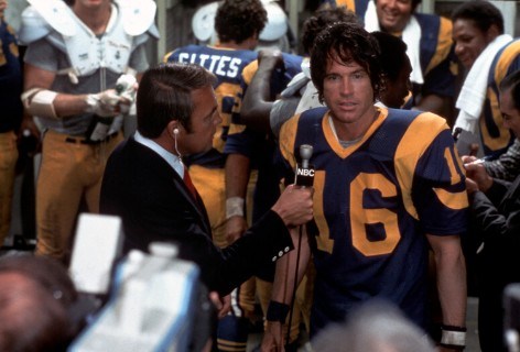 Pendleton in disbelief that he survived (literally) beating the Steelers. Credit: Paramount Pictures.