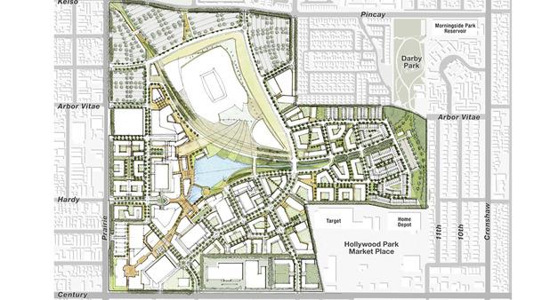 The site plan for the Inglewood stadium.