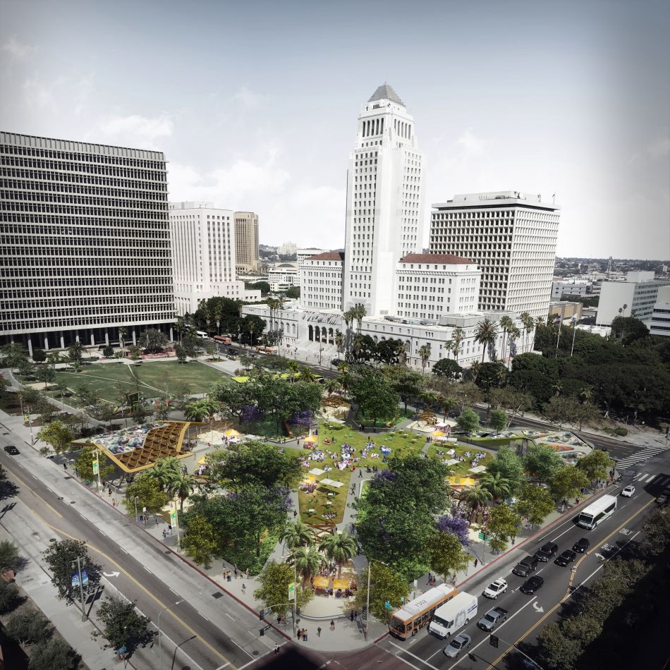 One of the renderings from AECOM. Urbanize LA has a ton of renderings with their story.