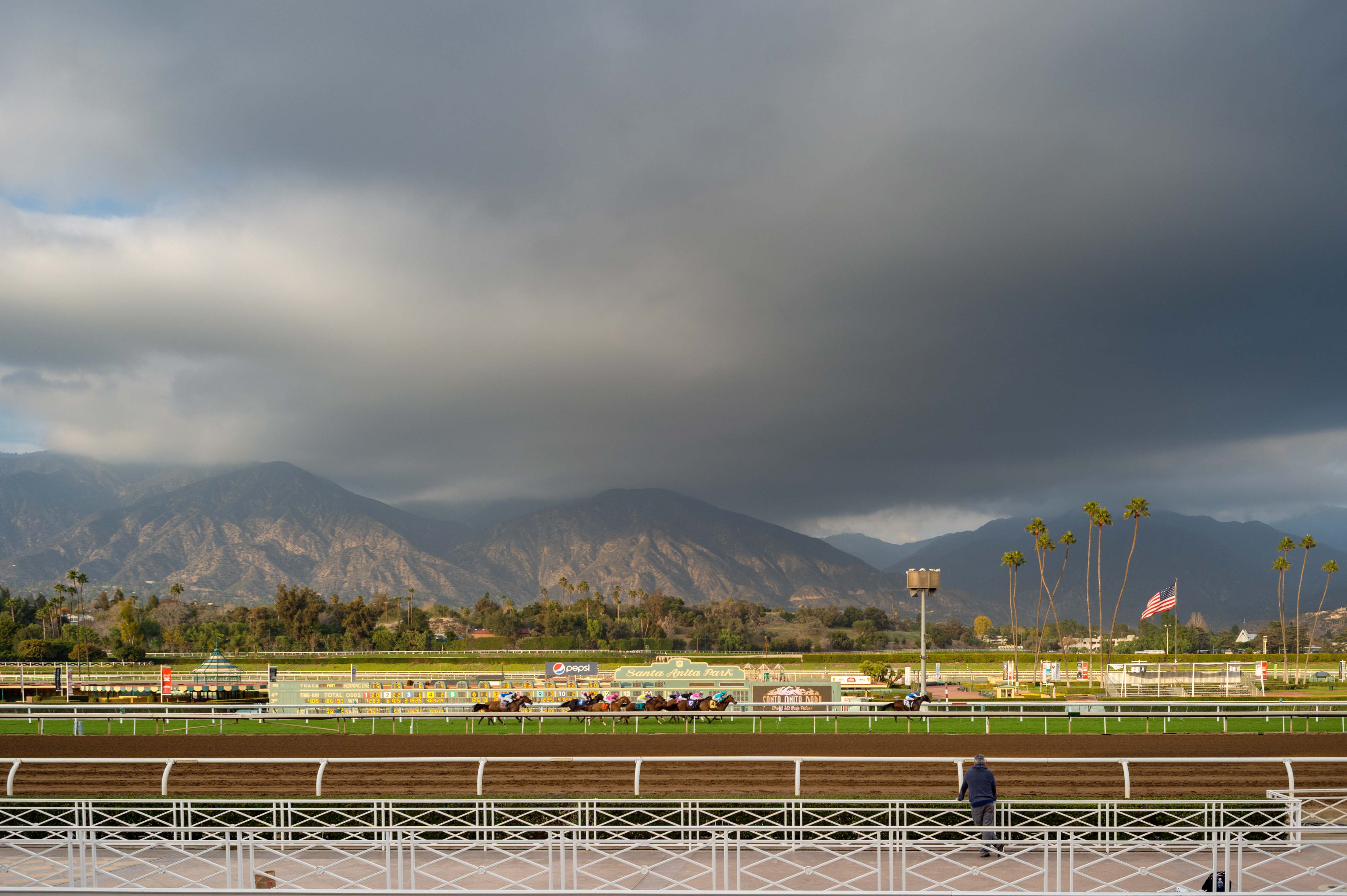 For those who like to play the ponies or attend other events at Santa Anita Park, a reminder that the new Gold Line Arcadia Station -- which opens March 5 -- is a short stroll from the track. Photo by Steve Hymon/Metro.