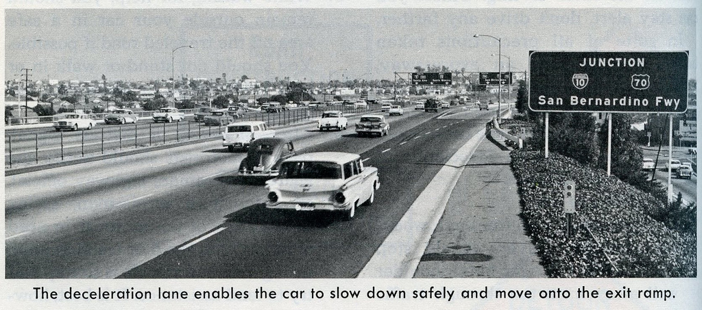 The 5 freeway in 1967, perhaps happier and definitely smoggier times. Photo: Eric Fischer, via Flickr creative commons.