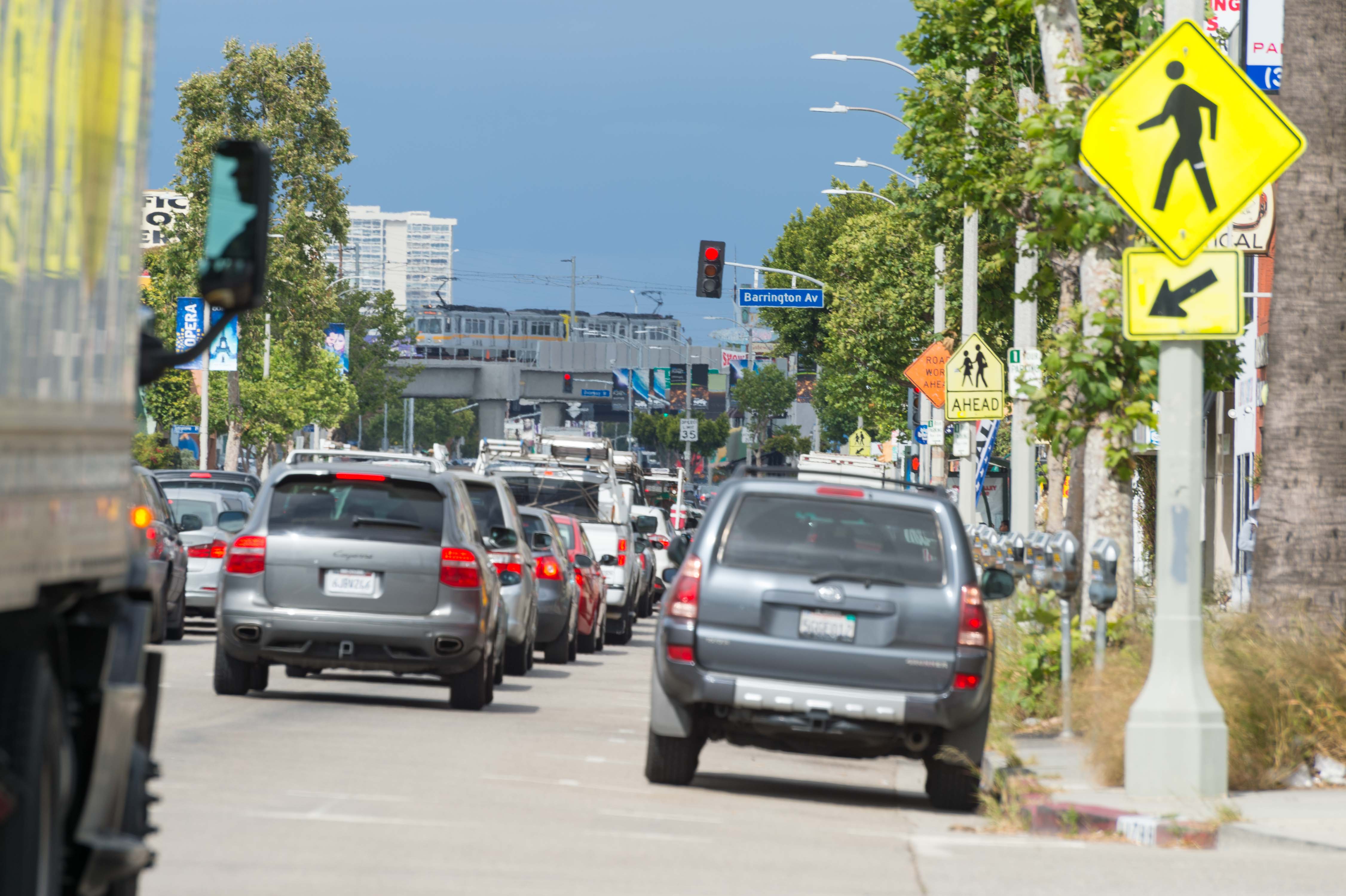 Not from the media ride. This was taken during Friday afternoon's rush hour and shows some of the lovely traffic trapped on Pico Boulevard west of the 405. Photo by Steve Hymon/Metro.