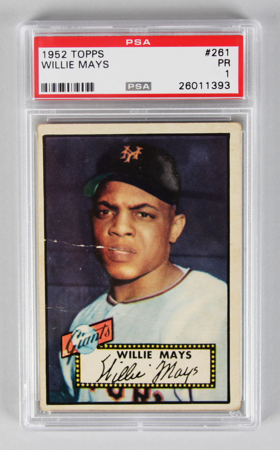 1952 Topps NY Giants Willie Mays Baseball RC Card PSA Graded PR 1