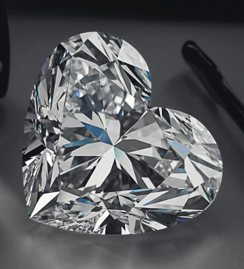 Lot 228 - 92.15-CARAT, HEART-SHAPED, D-COLOR, FLAWLESS DIAMOND INCORPORATED AS PENDANT IN THE "LA LEGENDE' NECKLACE