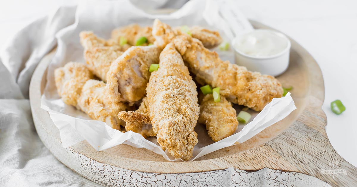 Crunchy Almond Chicken Fingers | Paleo, Gluten Free, Dairy Free