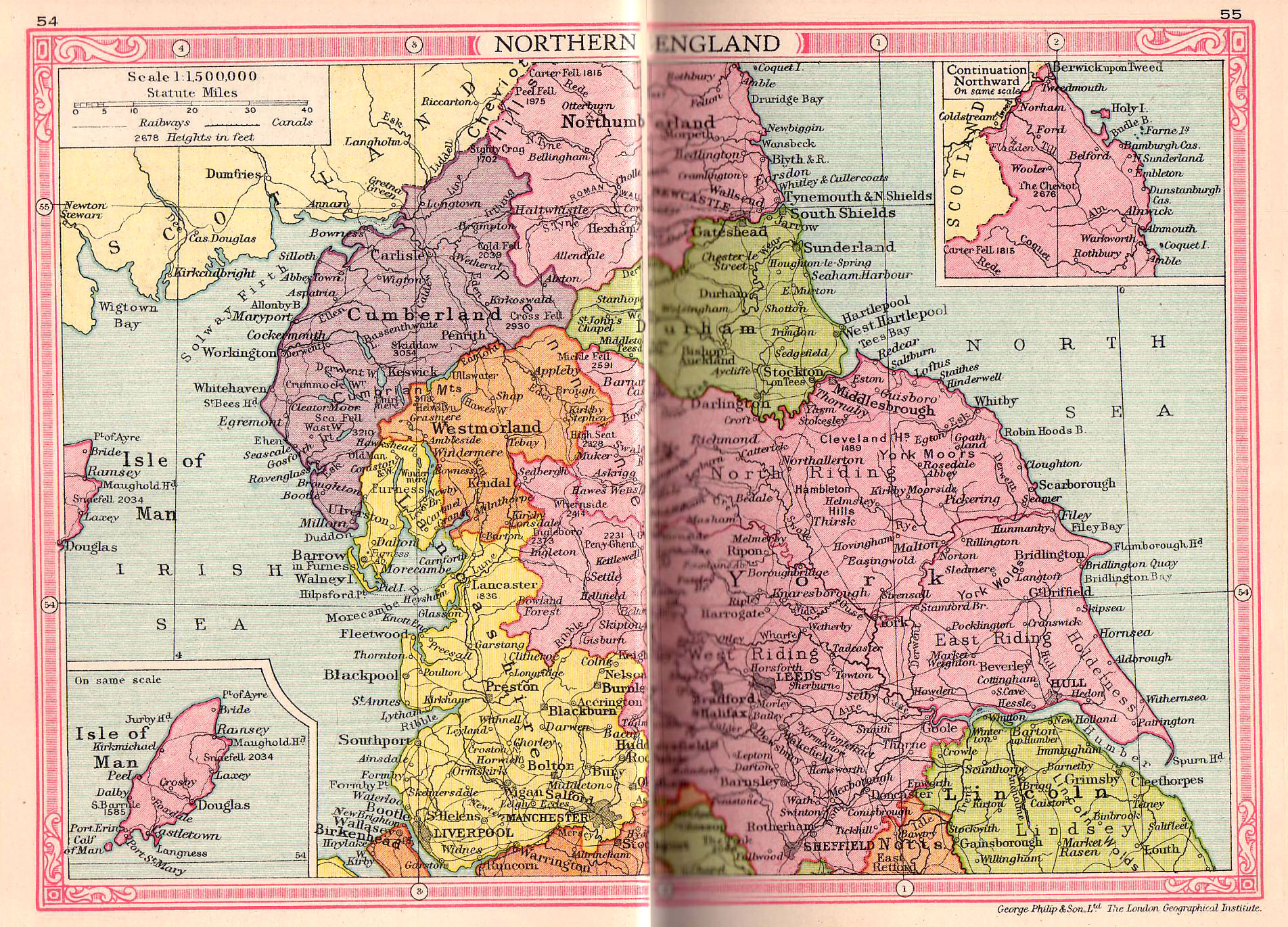 England, Northern Map (1935) - Philatelic Database