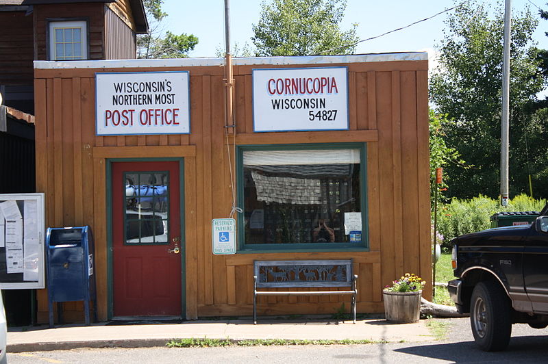 U.S. Post Offices Cornucopia, Wisconsin Philatelic Database