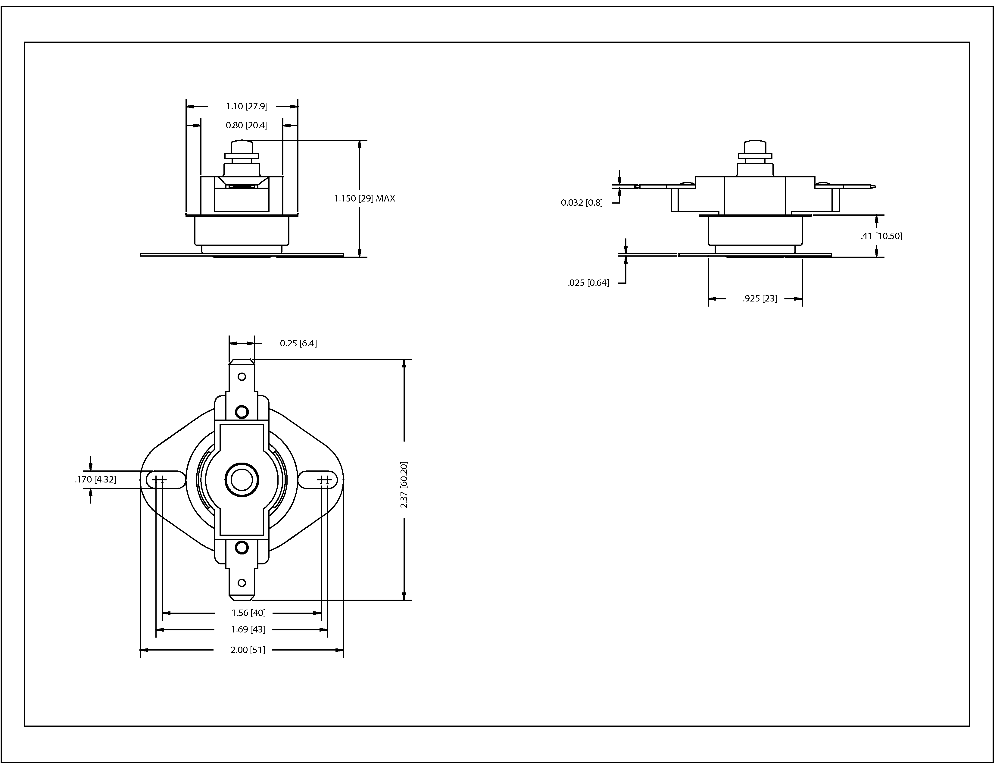 3/4” Disc Thermostat - Manual Reset