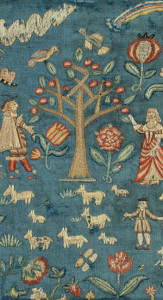 The Phillips Family Needlework Picture, Sarah Phillips (b. Rowley, Massachusetts, 1656), Boston, Massachusetts, c. 1670 (Lot 30, Estimate $800,000-$1,200,000)