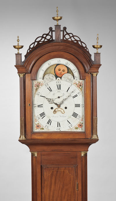 Simon Willard Mahogany Eight-day Tall Clock, Roxbury, Massachusetts, c. 1795 (Lot 107, Estimate $18,000-$28,000)