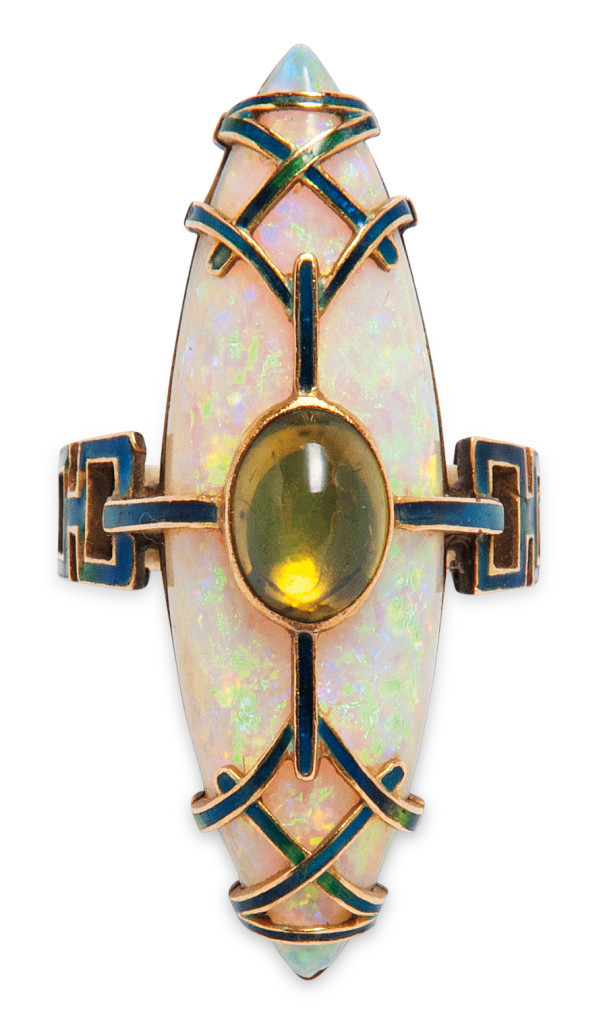 Art Nouveau Opal and Peridot Ring, Georges Fouquet (Estimate $10,000-15,000)