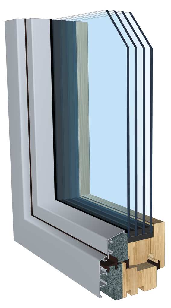 Window with R15 quad glazing For Residential Pros