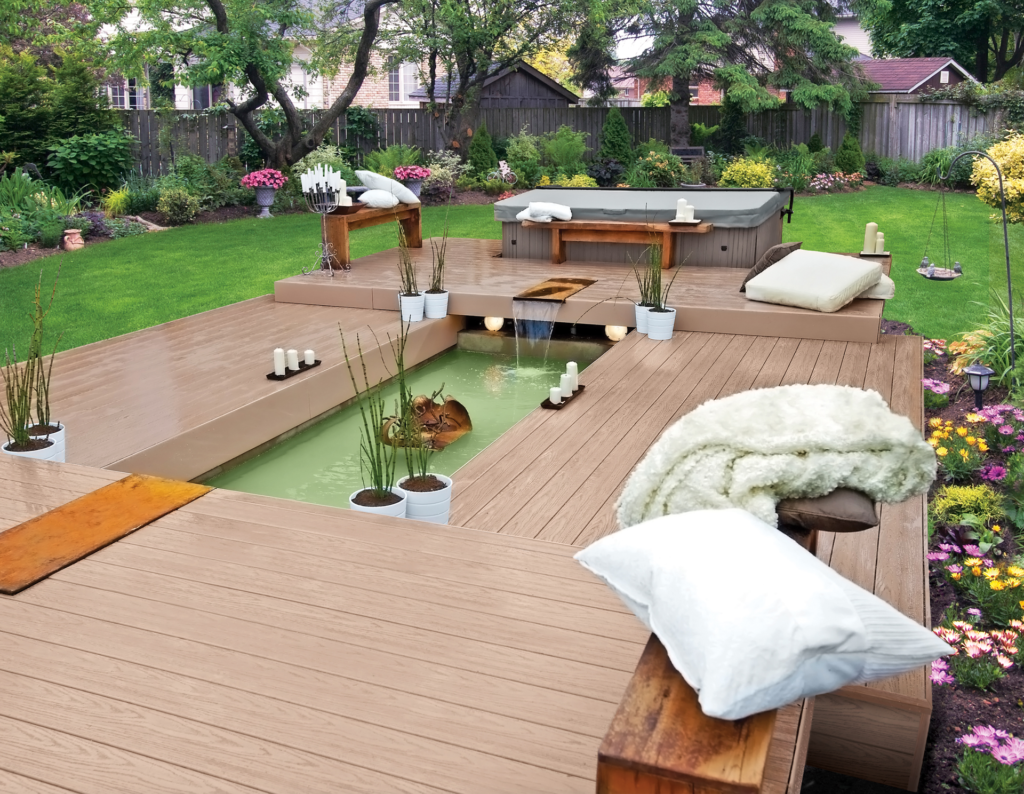 Tongue and groovedesign for PVC deck boards For Residential Pros