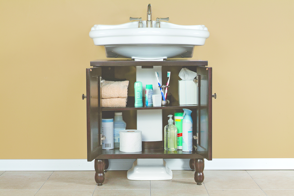 Storage solution for pedestal sinks For Residential Pros