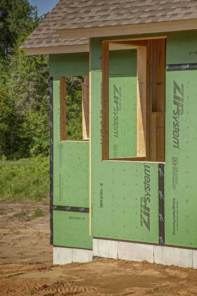 System replaces traditional sheathing and housewrap System replaces traditional sheathing and housewrap