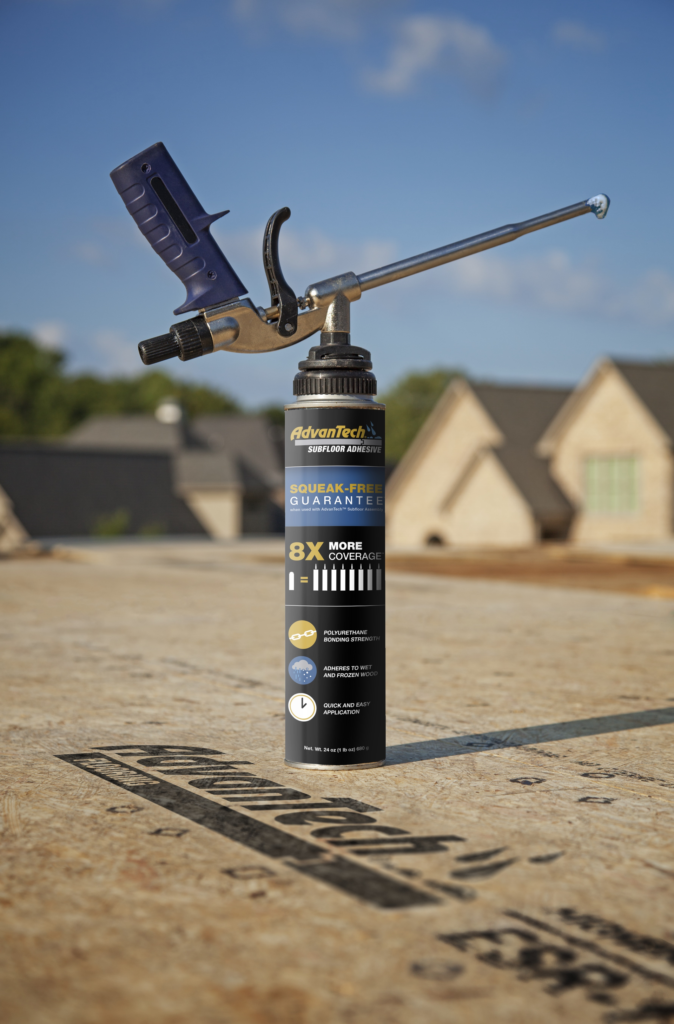 Subfloor adhesive with squeakfree guarantee For Residential Pros