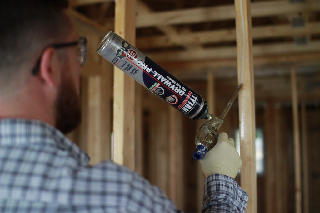 Drywall adhesive reduces screw pops For Residential Pros