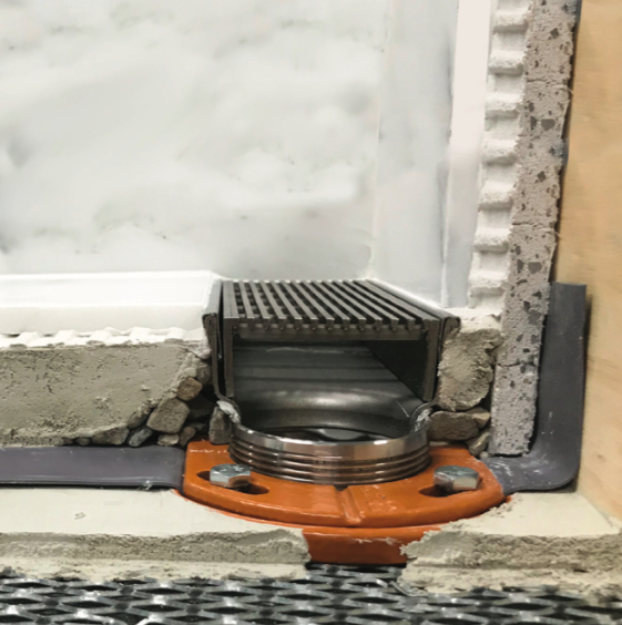 Smaller footprint for clamping floor drain For Residential Pros