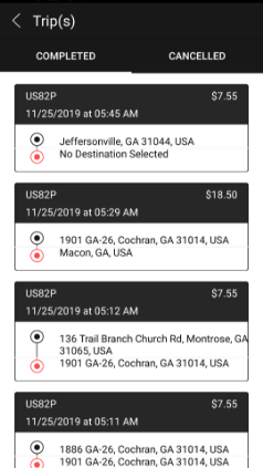 Trip History