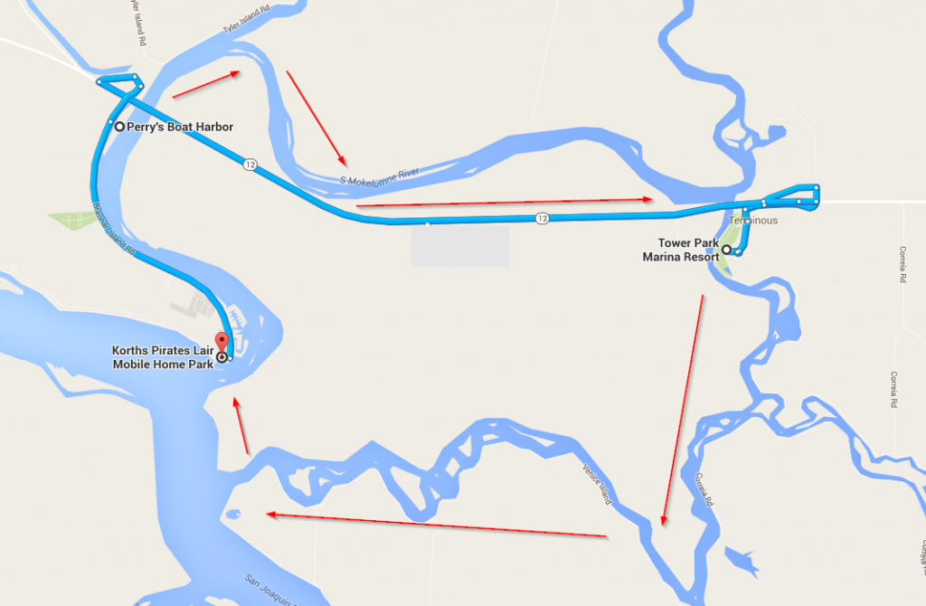 Loop around Bouldin Island