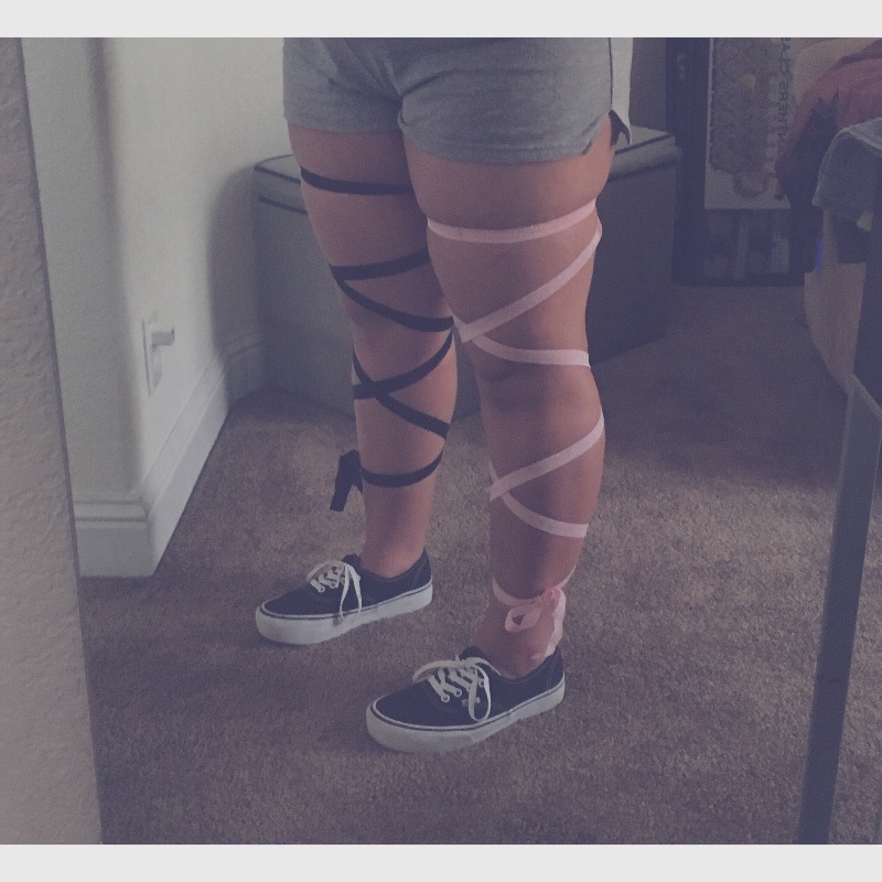 Black Leg Wraps NonSlip Rave Leg Wraps iHeartRaves