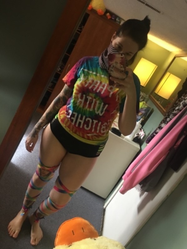 Rainbow NonSlip Rave Leg Wraps iHeartRaves