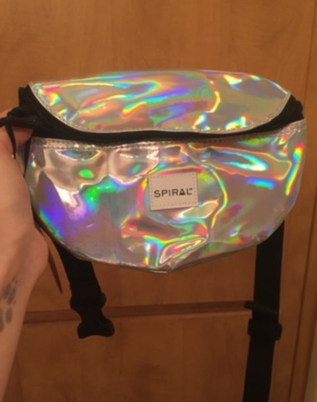 White Hologram Rave Fanny Pack Festival Waist Pack iHeartRaves