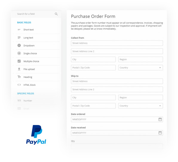 paypal order form generator