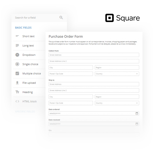 square order form editor