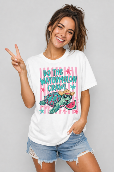 Watermelon Crawl Turtle T-Shirt