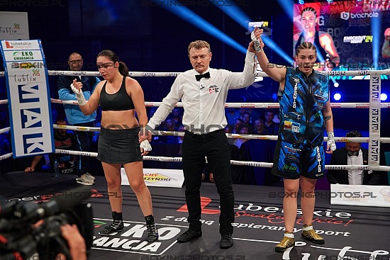 Justyna Walas, Justyna Walaś, Nana Chakhvashvili, KBN 24, KnockOut Boxing Night, 2022, Lublin, Poland,