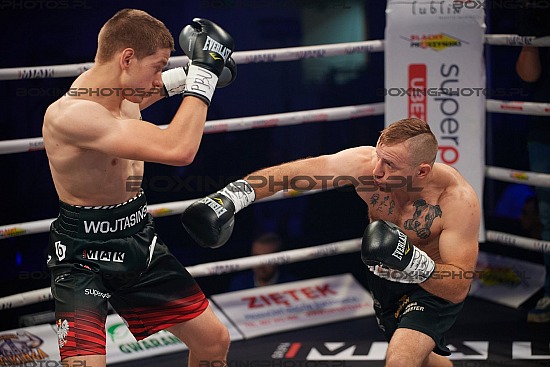 Mateusz Wojtasiński, Mateusz Wojtasinski, Sylwester Zięba, Sylwester Zieba, KBN 24, KnockOut Boxing Night, 2022, Lublin, Poland